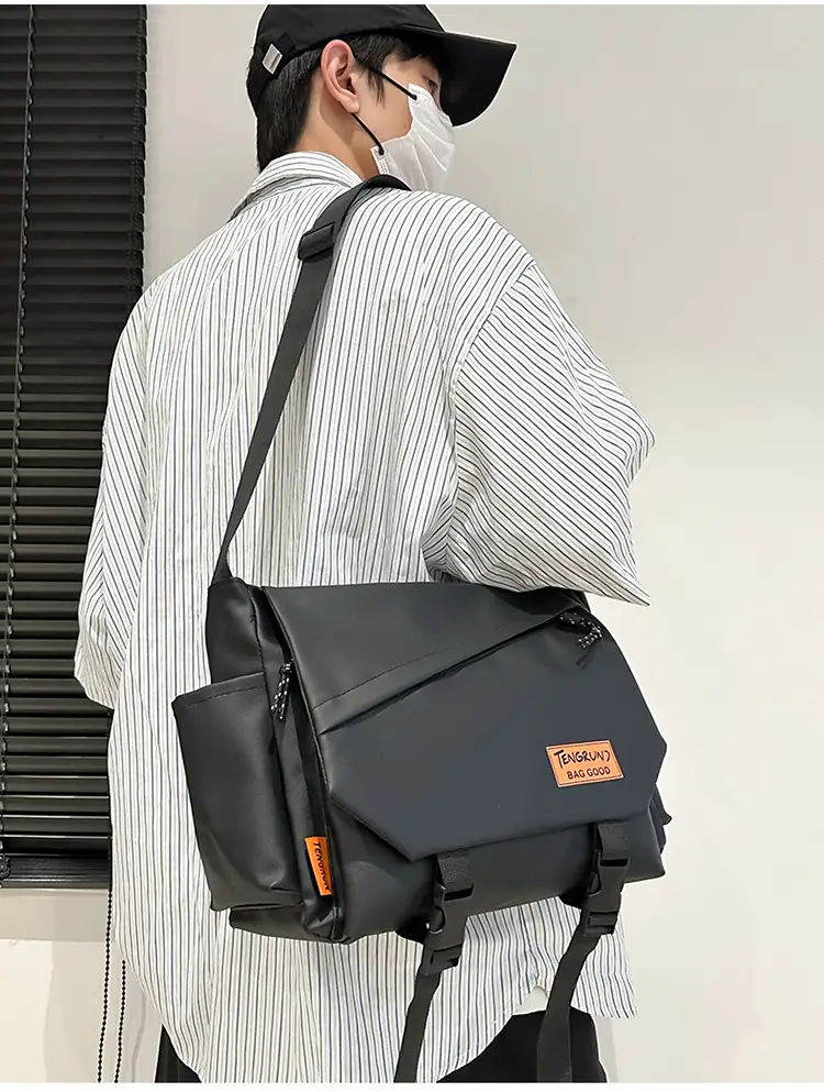 Men's Tan Crossbody Bag with Adjustable Strap — feature 36