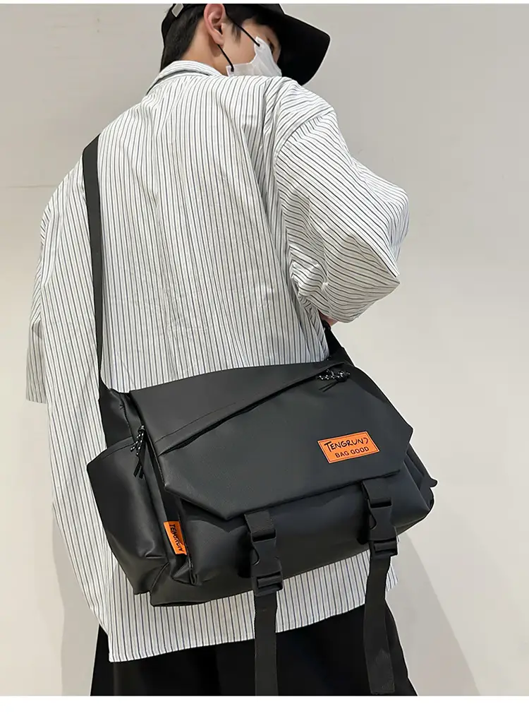 Men's Tan Crossbody Bag with Adjustable Strap — feature 37