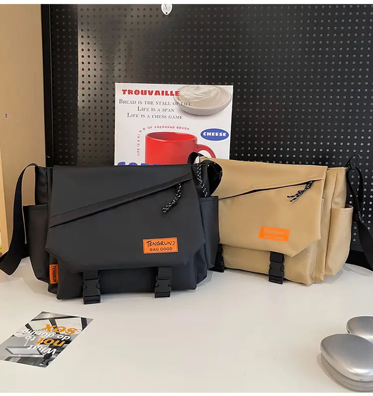 Men's Tan Crossbody Bag with Adjustable Strap — feature 39