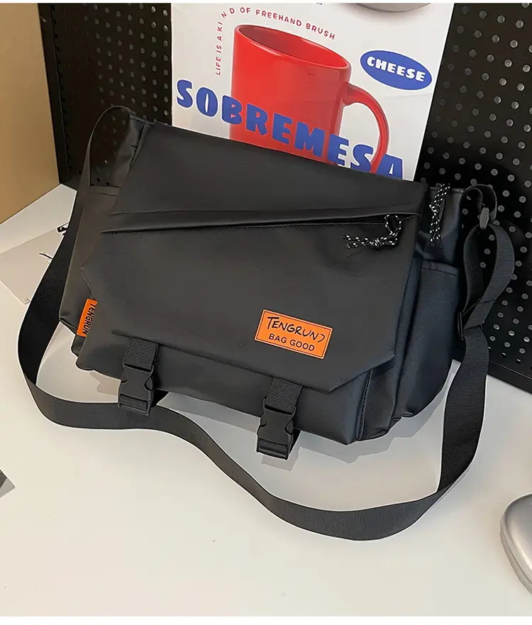 Men's Tan Crossbody Bag with Adjustable Strap — feature 52