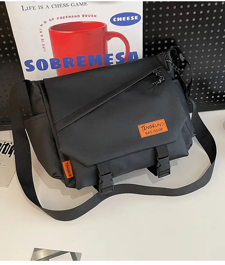 Men's Tan Crossbody Bag with Adjustable Strap — feature 53