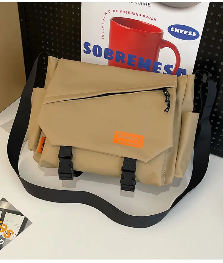 Men's Tan Crossbody Bag with Adjustable Strap — feature 61