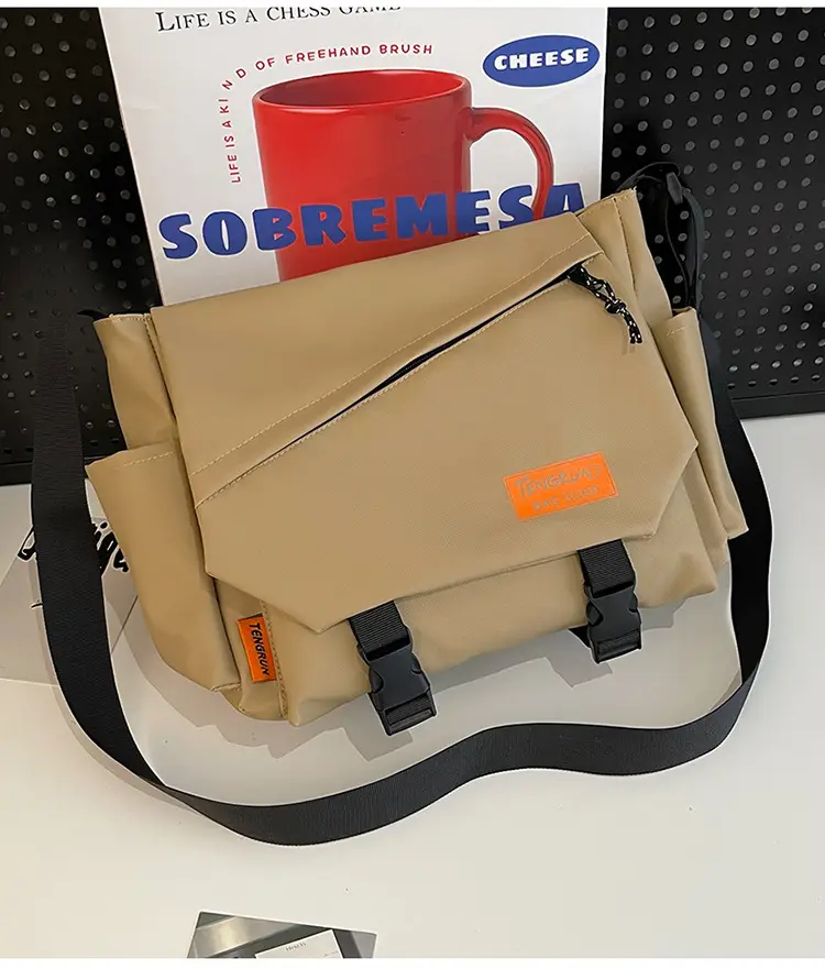 Men's Tan Crossbody Bag with Adjustable Strap — feature 62
