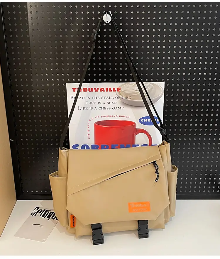 Men's Tan Crossbody Bag with Adjustable Strap — feature 63