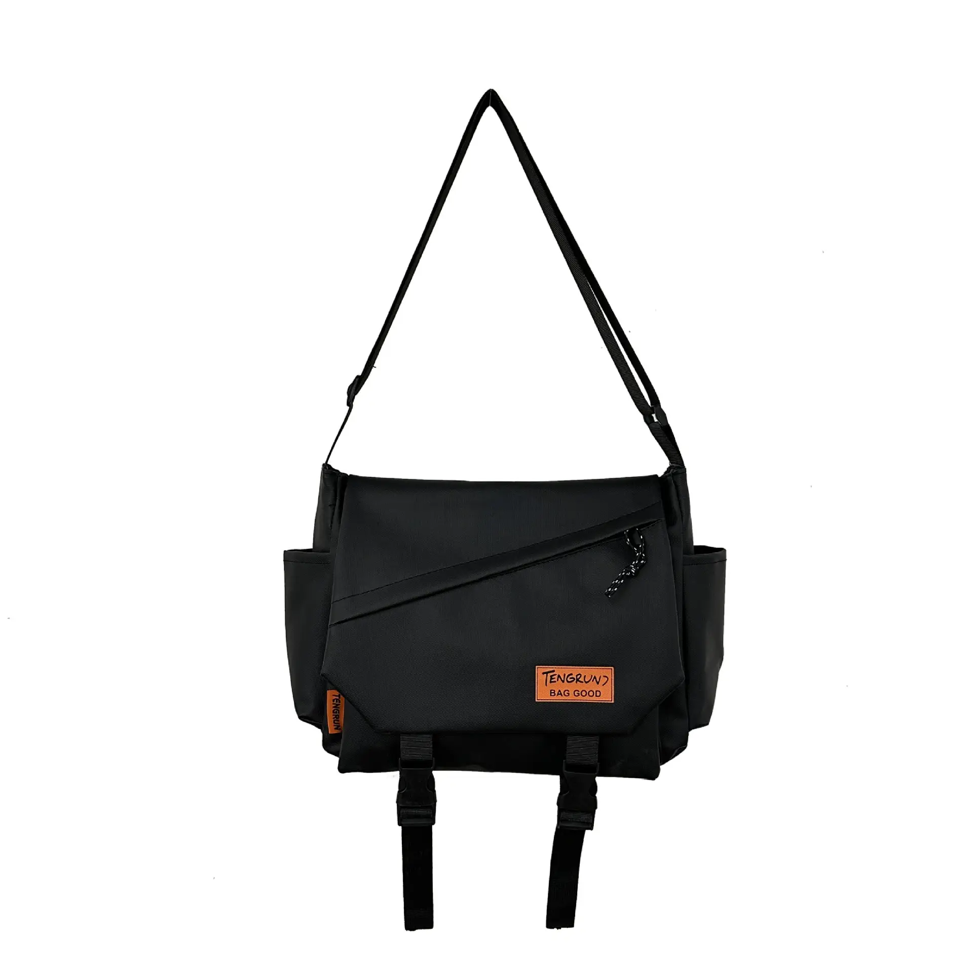 Men's Tan Crossbody Bag with Adjustable Strap - Image 2