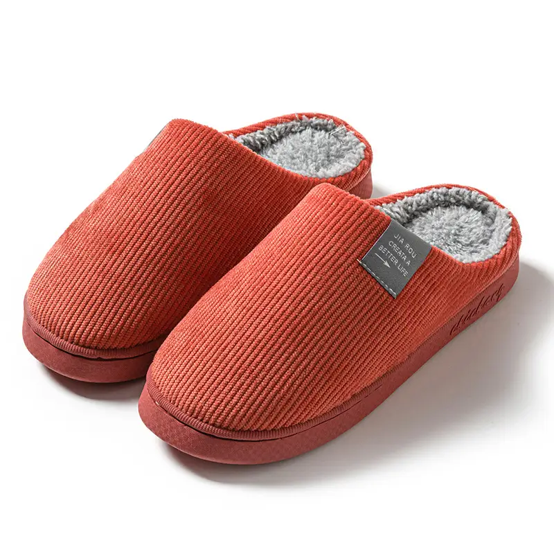 Cotton Slippers for Cross-Border Home Indoor Guests, Wear-Resistant Cotton Slippers, Warm and Thickened Confinement Shoes, Silent