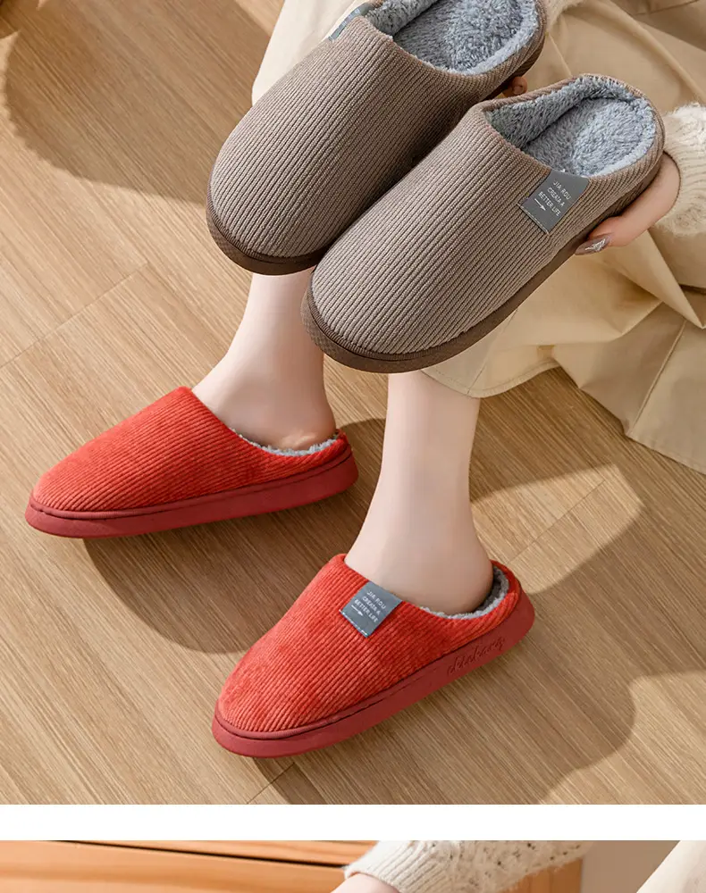 Cotton Slippers for Cross-Border Home Indoor Guests, Wear-Resistant Cotton Slippers, Warm and Thickened Confinement Shoes, Silent — feature 12