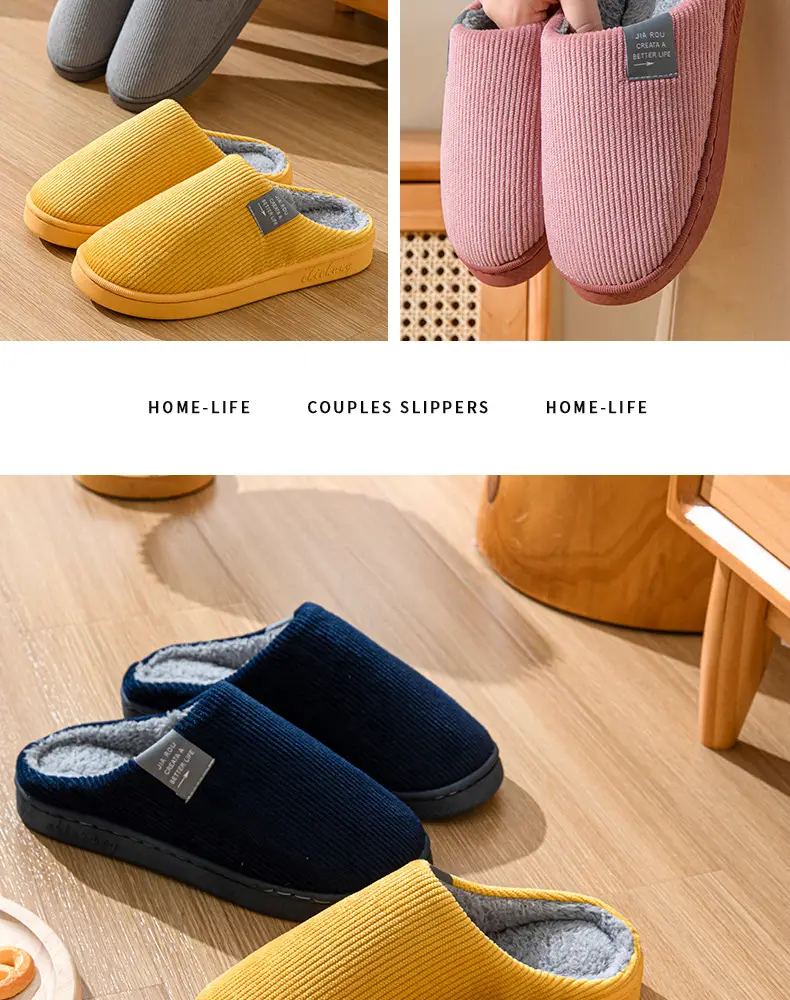 Cotton Slippers for Cross-Border Home Indoor Guests, Wear-Resistant Cotton Slippers, Warm and Thickened Confinement Shoes, Silent — feature 14