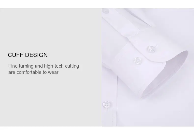 Light Blue Wrinkle Resistant Long Sleeve Shirt for Men — feature 4