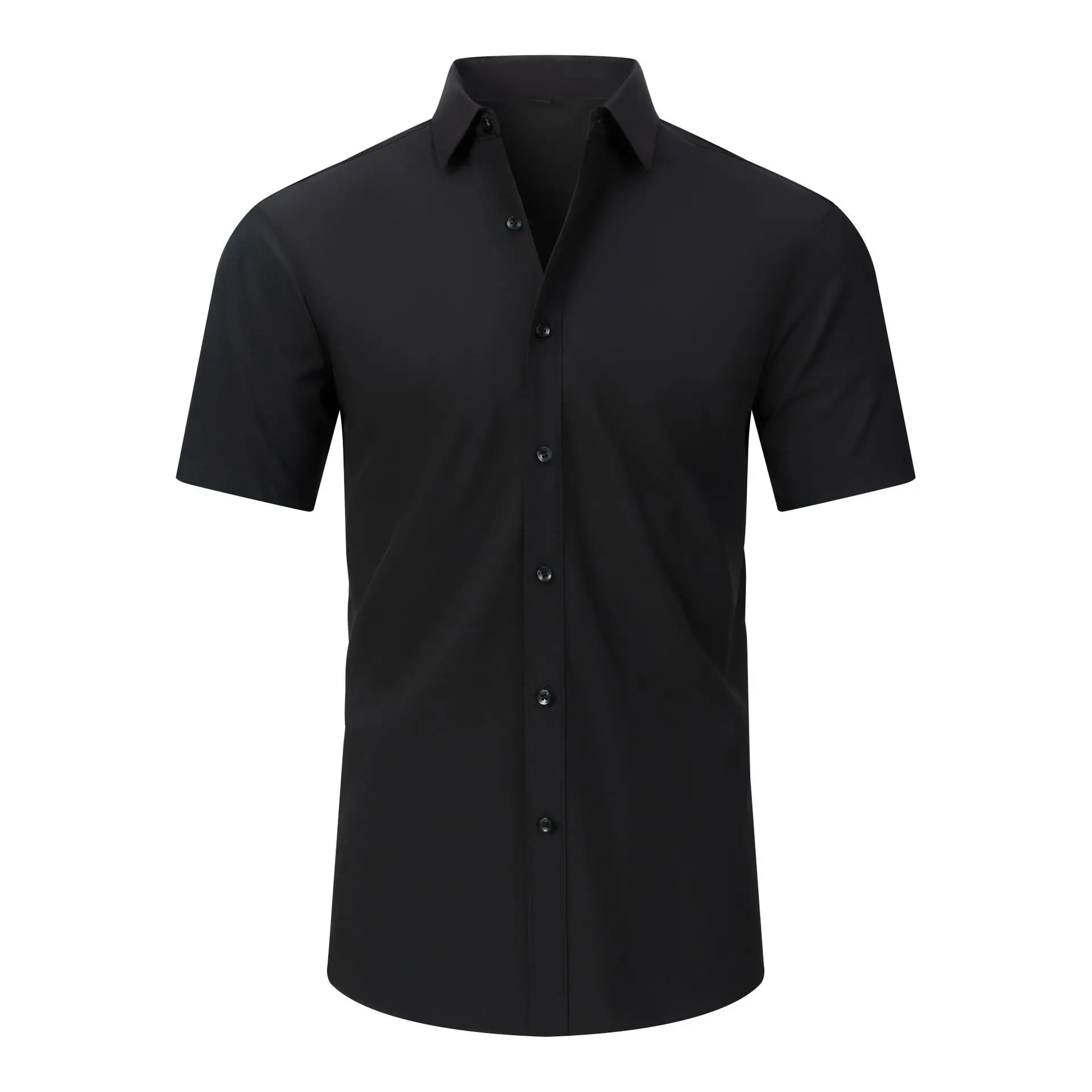 Light Blue Wrinkle Resistant Long Sleeve Shirt for Men - Image 18