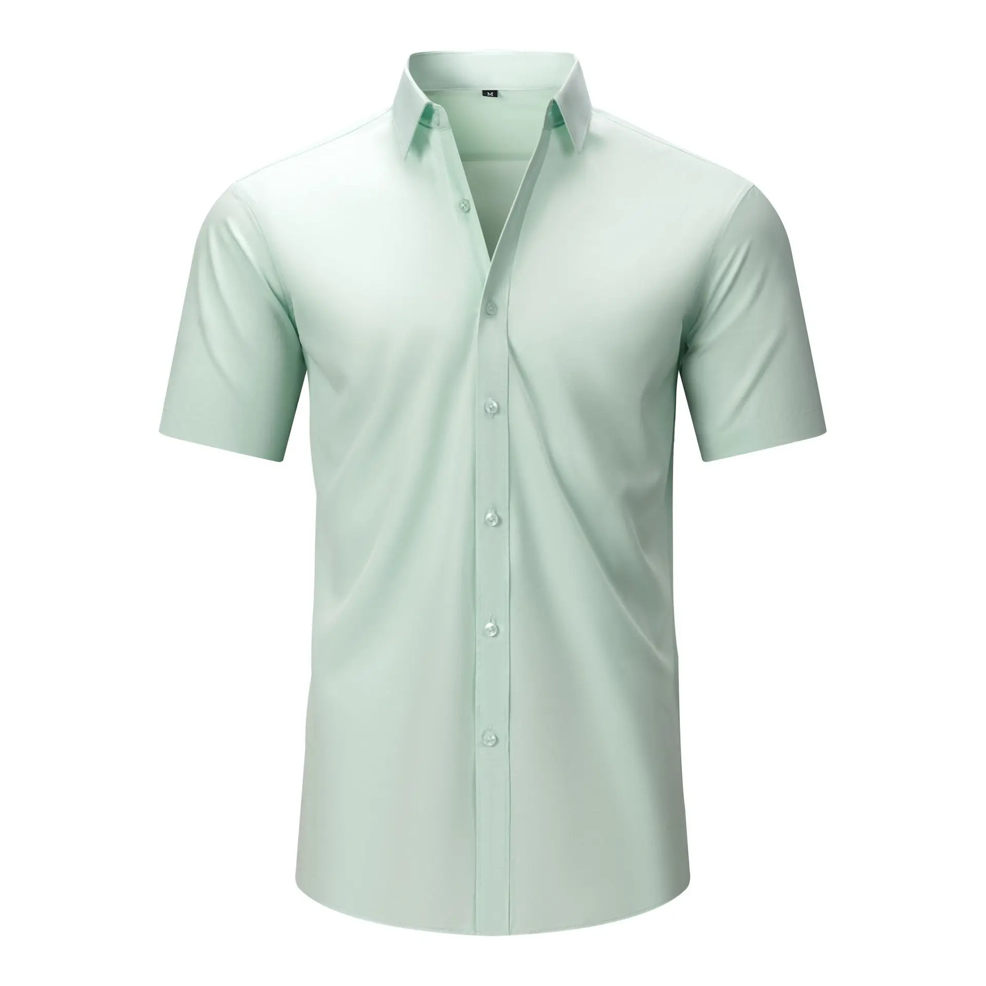 Light Blue Wrinkle Resistant Long Sleeve Shirt for Men - Image 22