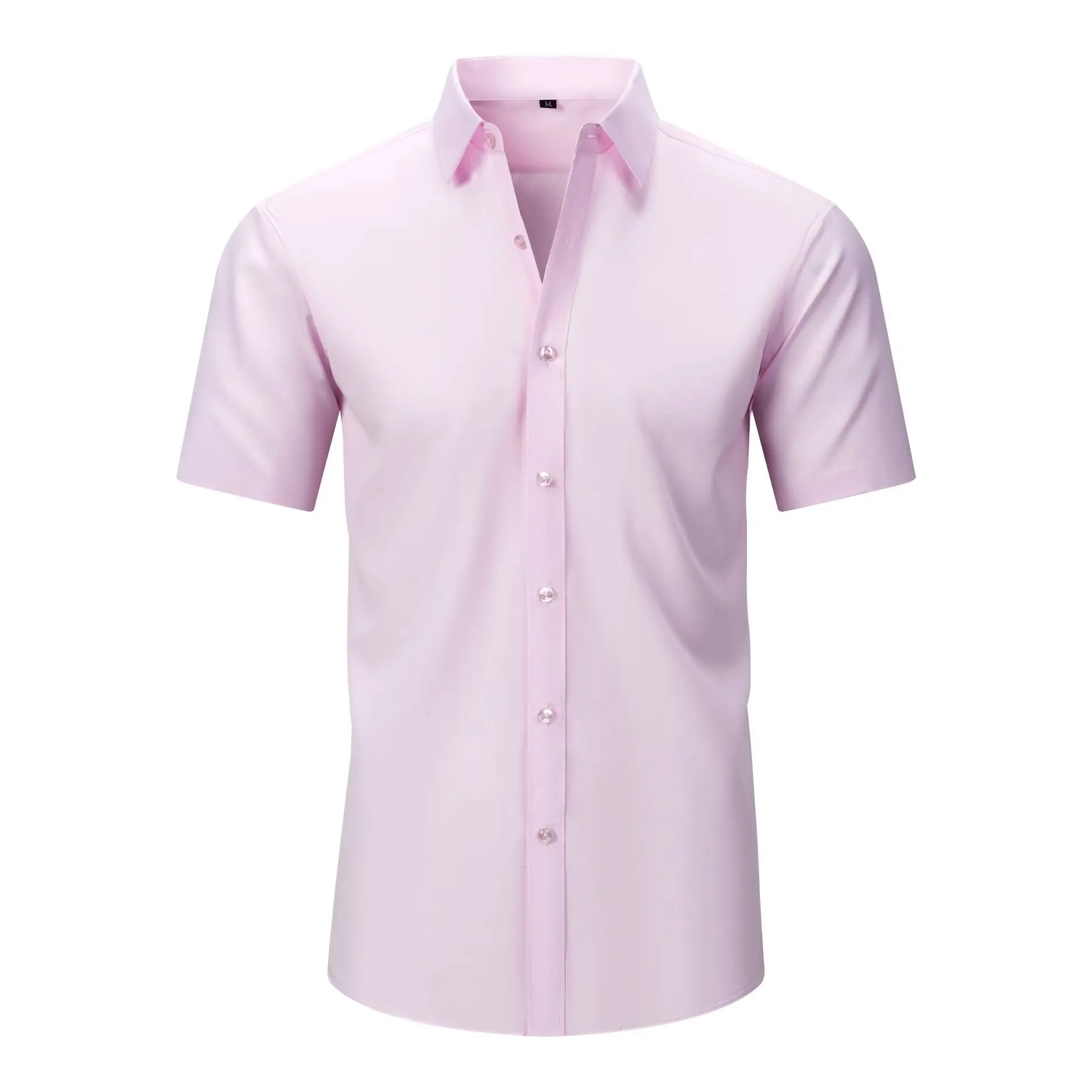 Light Blue Wrinkle Resistant Long Sleeve Shirt for Men - Image 26