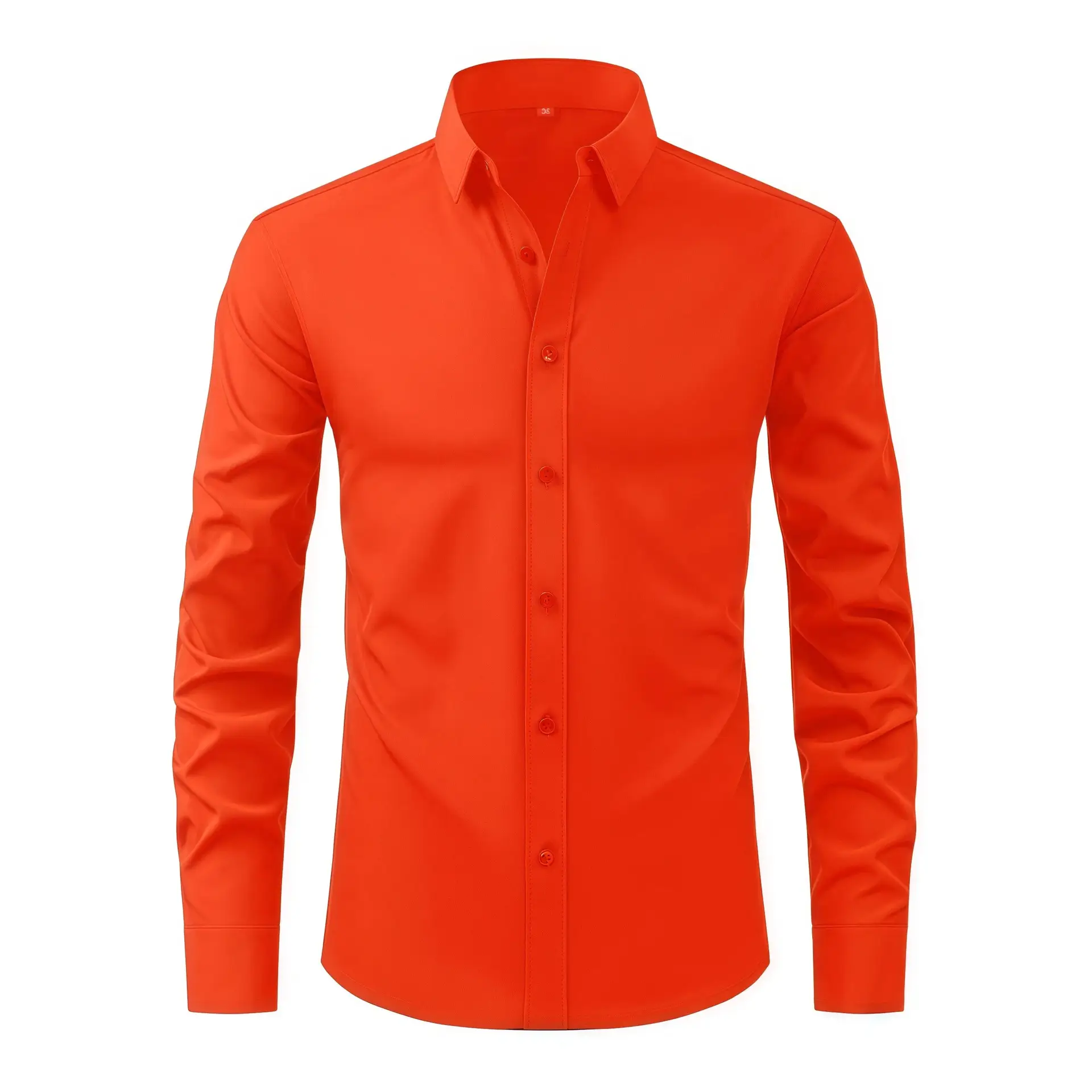 Light Blue Wrinkle Resistant Long Sleeve Shirt for Men - Image 27