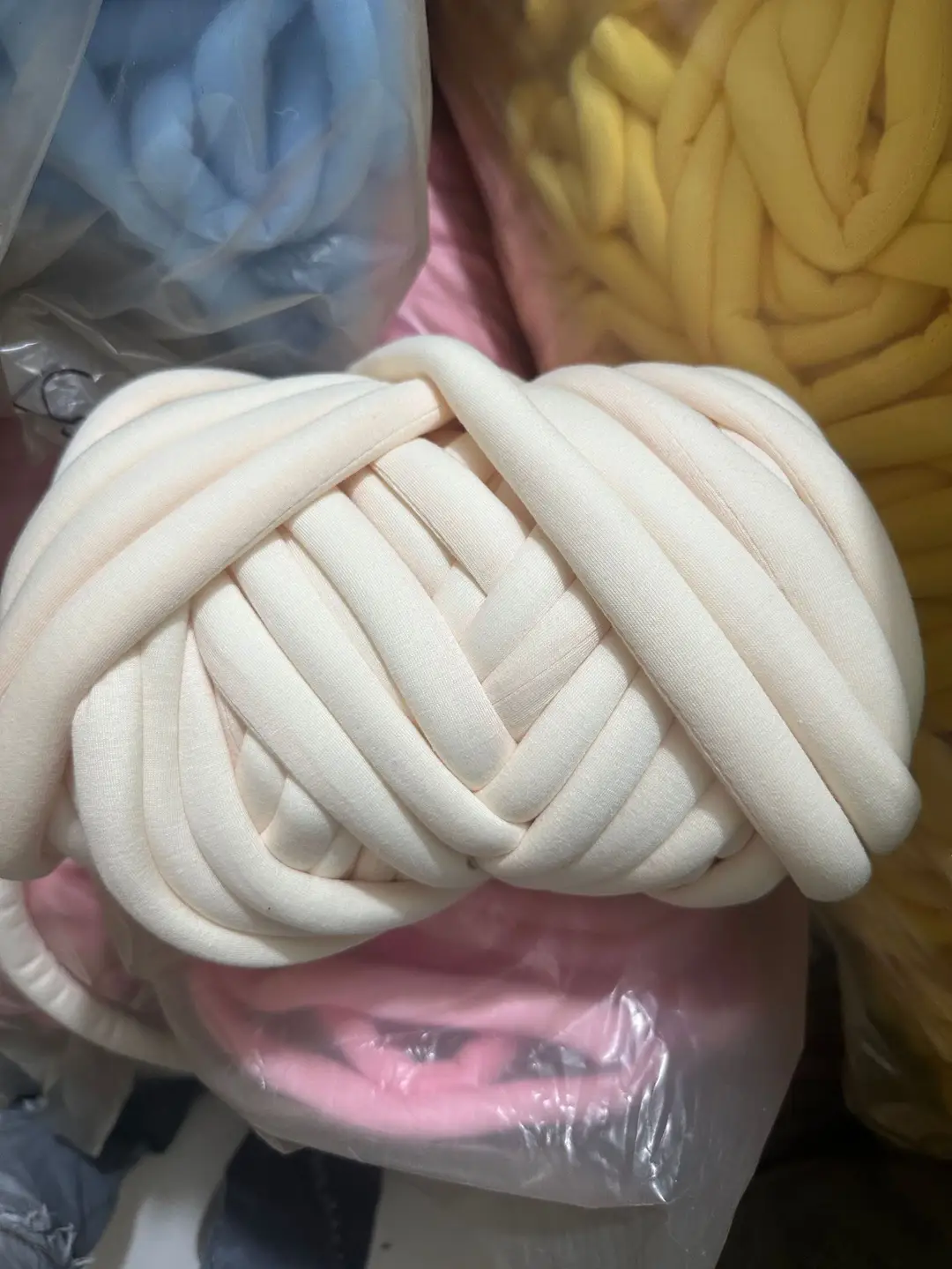Cross-Border Icelandic Thread Wool DIY Slippers Bag High Elastic Filled Wool Crown Heart Yarn Crown Heart Cotton Special Coarse Cloth Strip