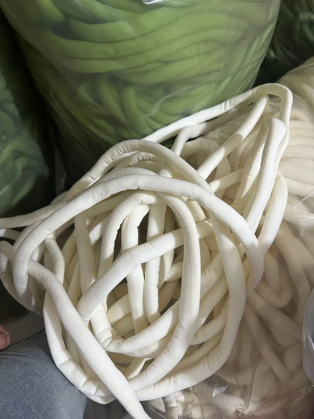 Cross-Border Icelandic Thread Wool DIY Slippers Bag High Elastic Filled Wool Crown Heart Yarn Crown Heart Cotton Special Coarse Cloth Strip
