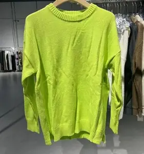Men Melted Crewneck Sweater Light Blue