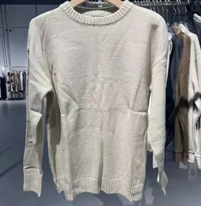 Men Melted Crewneck Sweater Light Blue