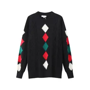 Men Melted Crewneck Sweater Light Blue