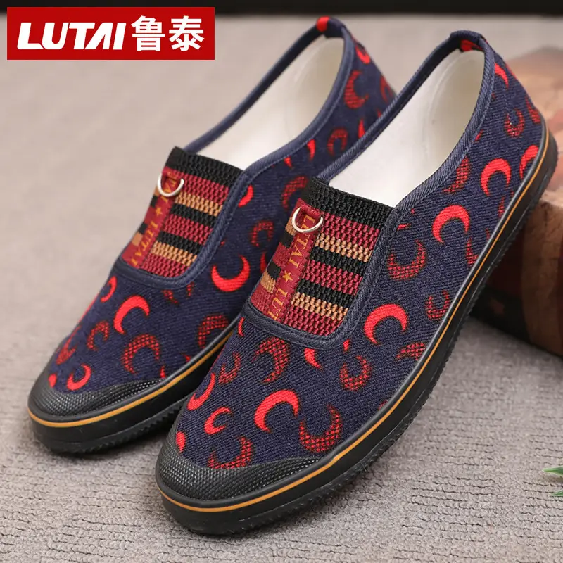 Red Slip-On Women's Casual Shoes Soft Sole Breathable