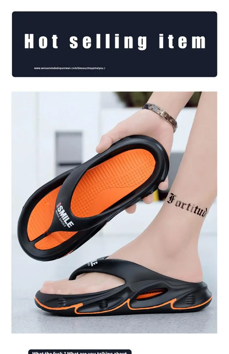 Soft Sole Slippers Men's Summer Outerwear Seaside Beach Sports Sandals Youth Outdoor Trendy Brand Personalized Flip Flops — feature 1