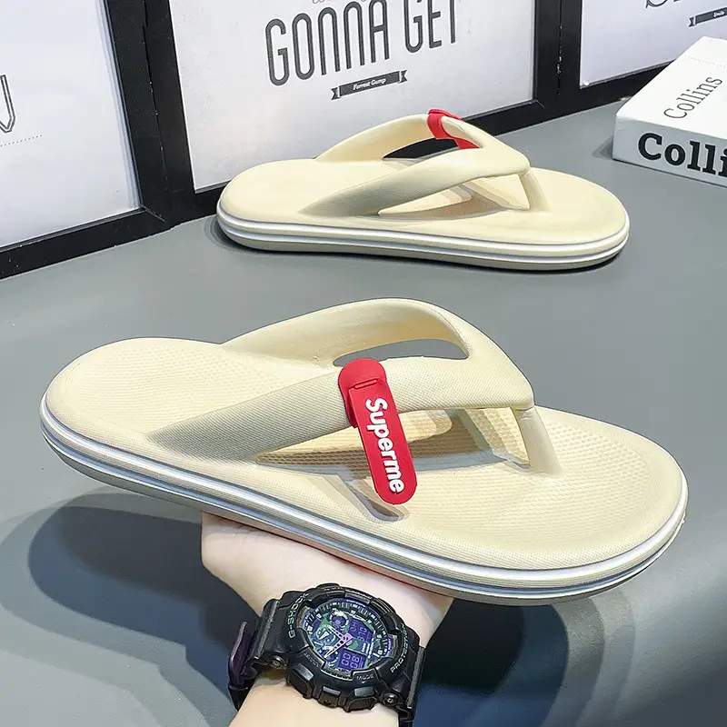 Soft Sole Slippers Men's Summer Outerwear Seaside Beach Sports Sandals Youth Outdoor Trendy Brand Personalized Flip Flops - Image 15