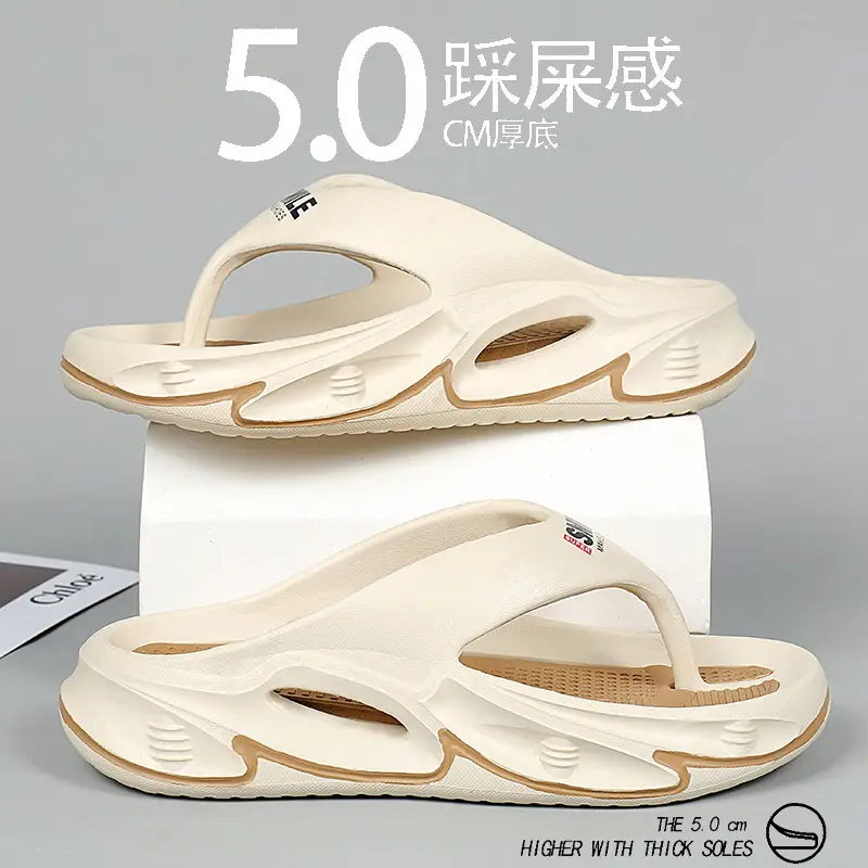 Soft Sole Slippers Men's Summer Outerwear Seaside Beach Sports Sandals Youth Outdoor Trendy Brand Personalized Flip Flops - Image 6