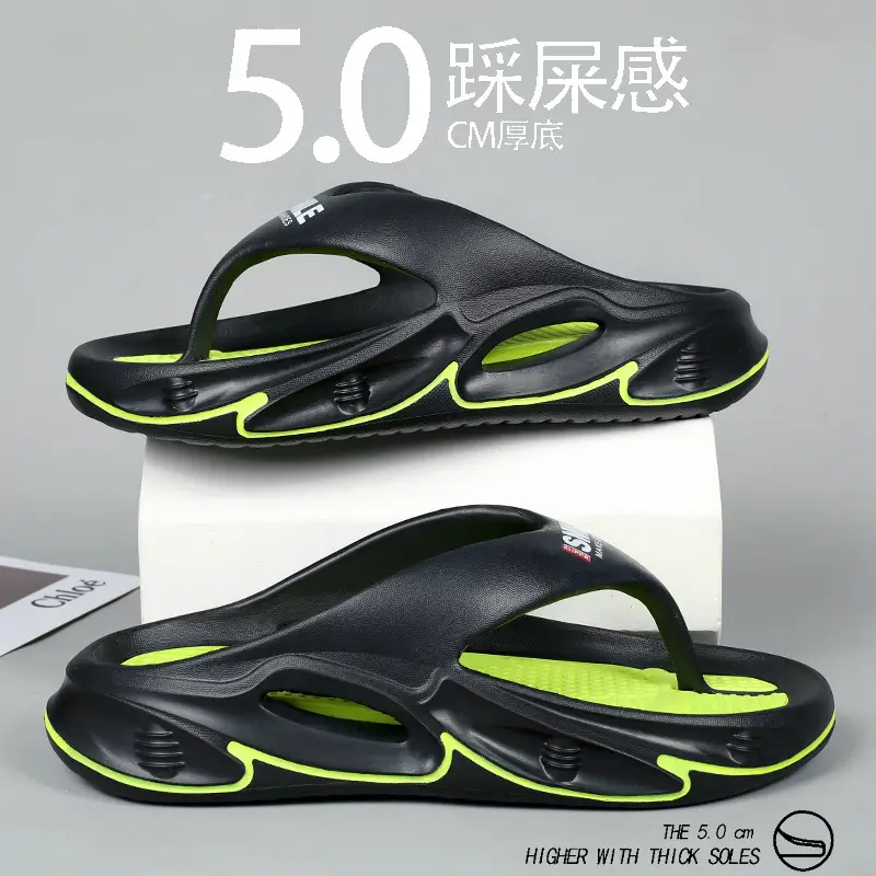 Soft Sole Slippers Men's Summer Outerwear Seaside Beach Sports Sandals Youth Outdoor Trendy Brand Personalized Flip Flops - Image 8