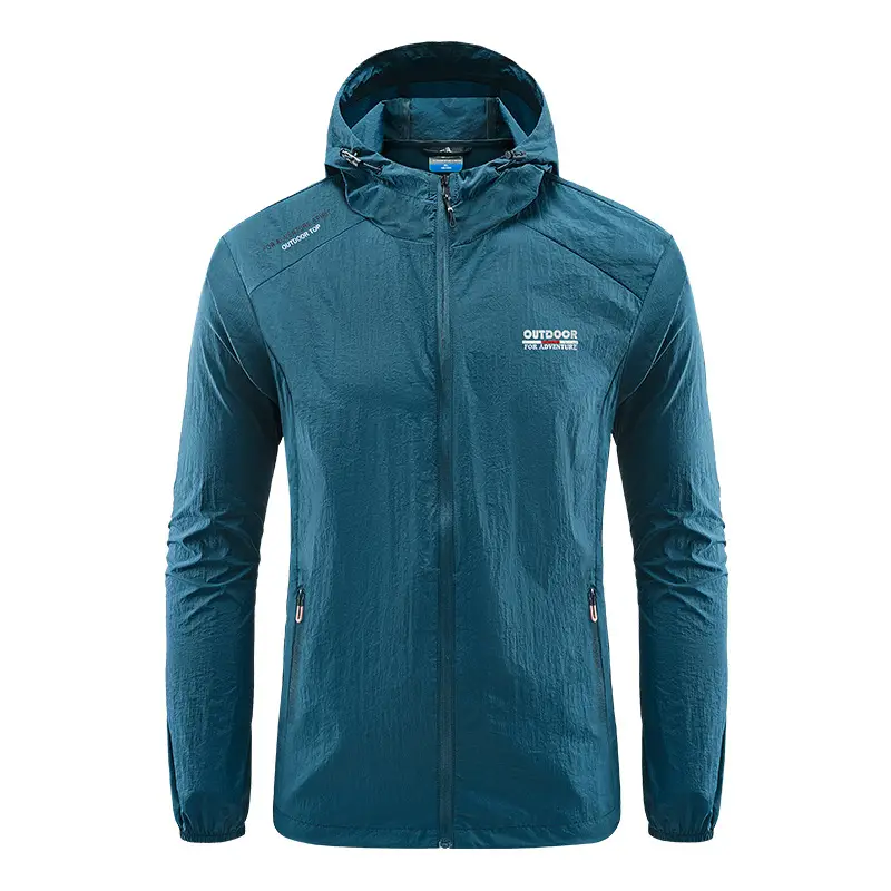Men's Grey Hooded Zip Front Jacket - Image 10