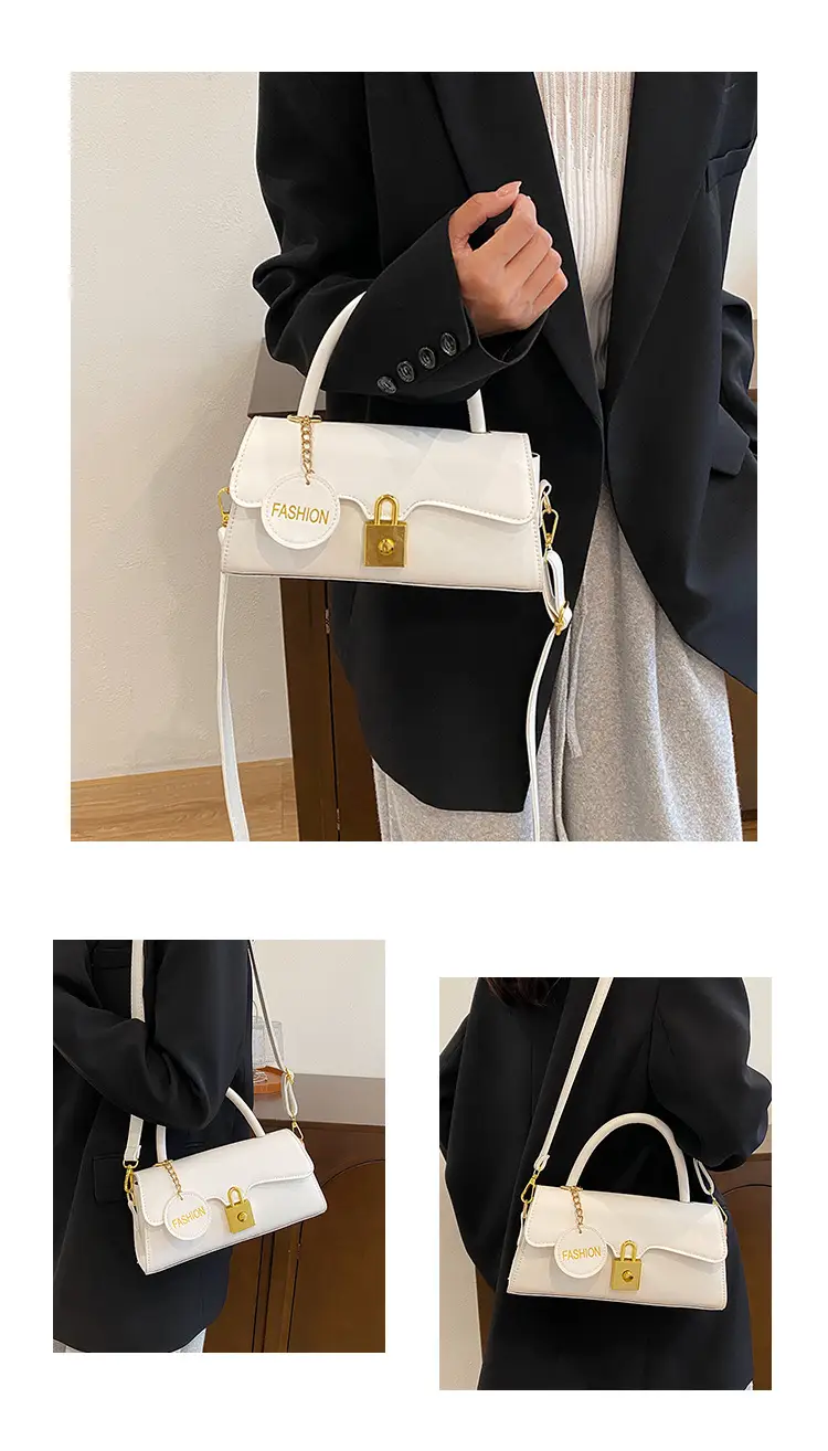 Black PU Shoulder Crossbody Bag with Hardware — feature 10