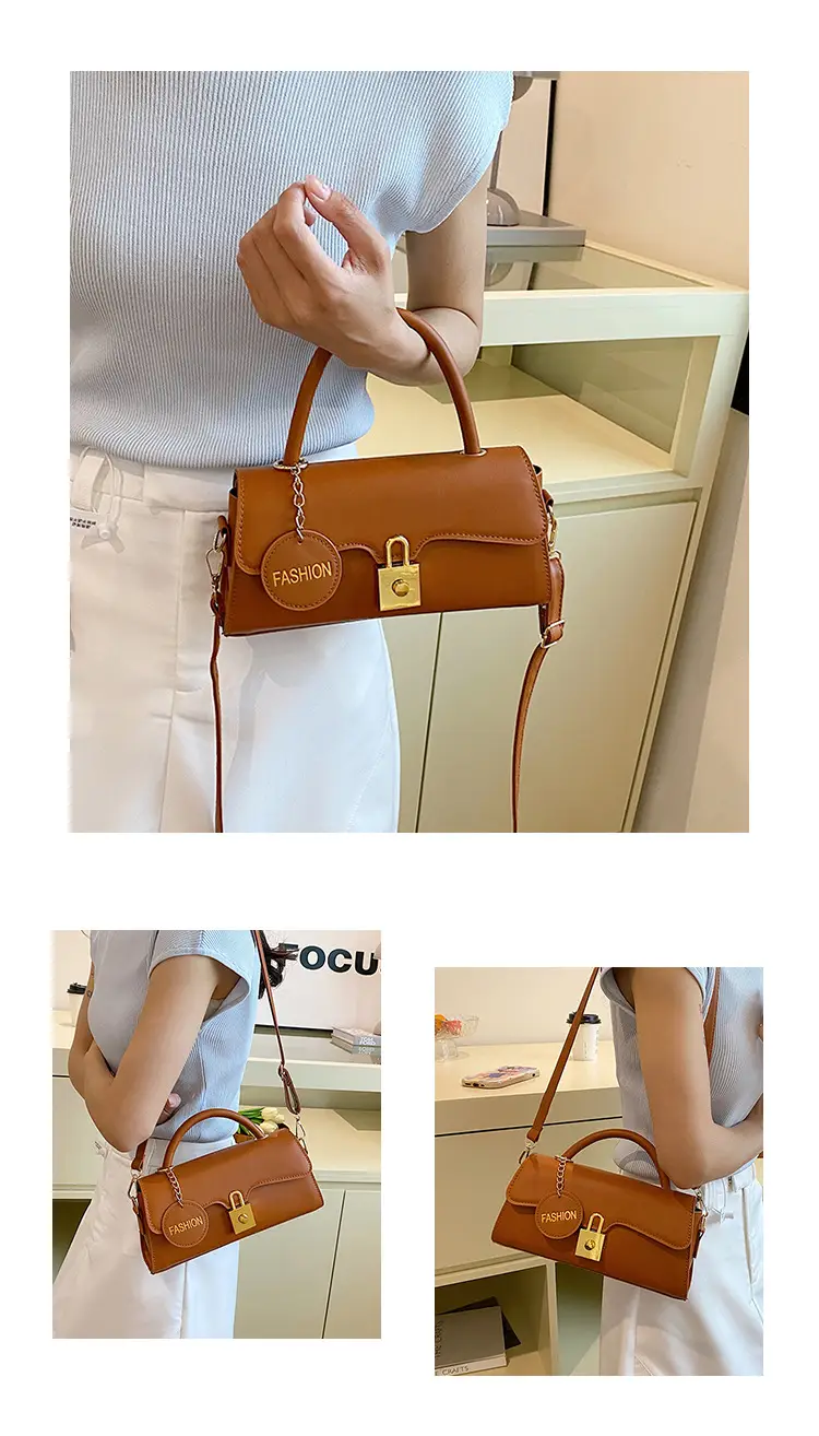 Black PU Shoulder Crossbody Bag with Hardware — feature 12