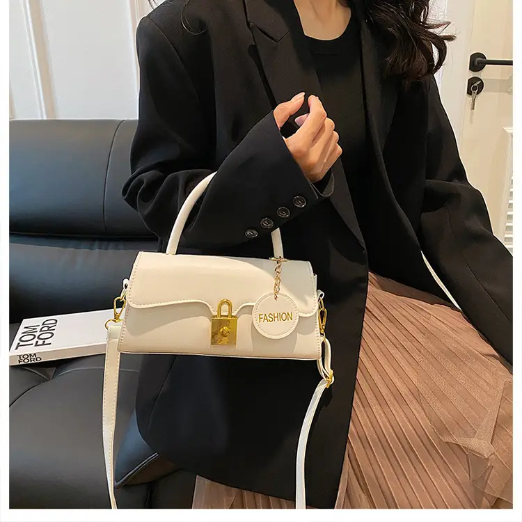 Black PU Shoulder Crossbody Bag with Hardware — feature 15