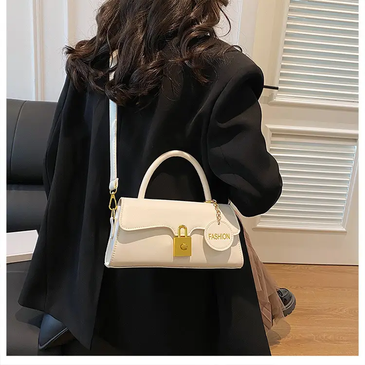 Black PU Shoulder Crossbody Bag with Hardware — feature 16