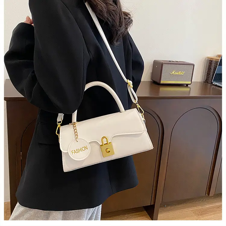 Black PU Shoulder Crossbody Bag with Hardware — feature 18