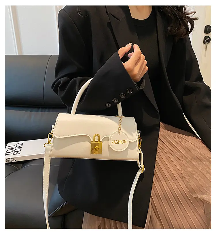 Black PU Shoulder Crossbody Bag with Hardware — feature 2