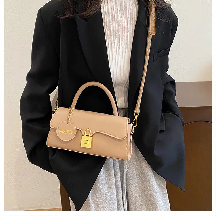 Black PU Shoulder Crossbody Bag with Hardware — feature 20