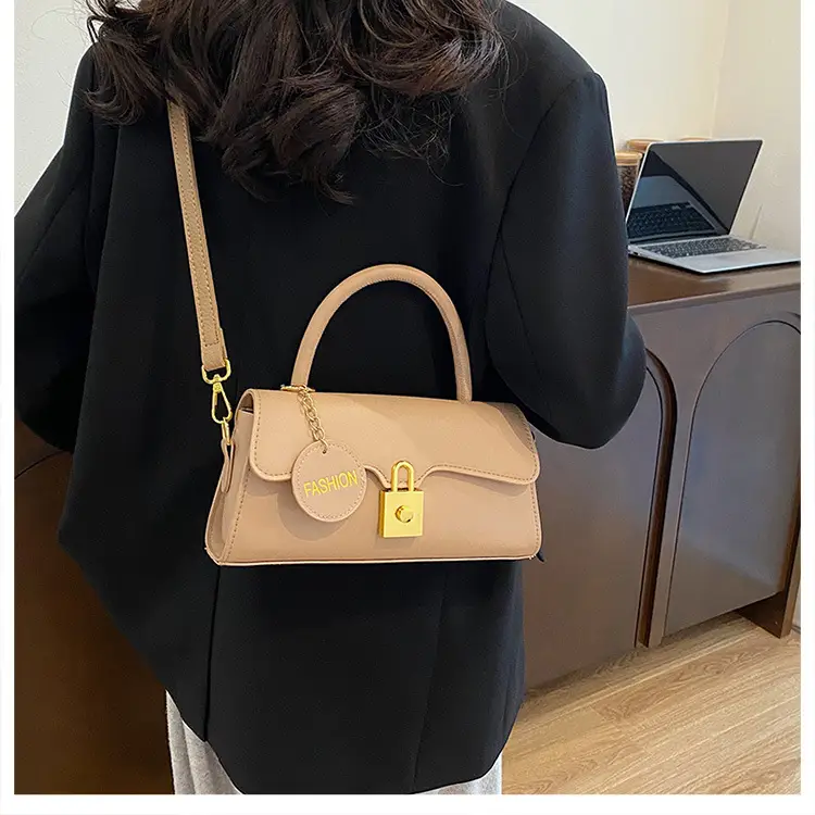 Black PU Shoulder Crossbody Bag with Hardware — feature 21