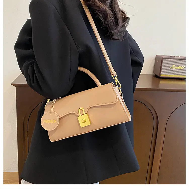 Black PU Shoulder Crossbody Bag with Hardware — feature 23