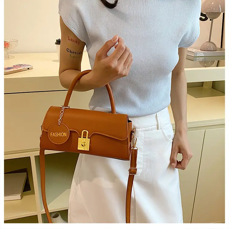 Black PU Shoulder Crossbody Bag with Hardware — feature 24