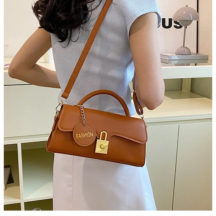 Black PU Shoulder Crossbody Bag with Hardware — feature 27