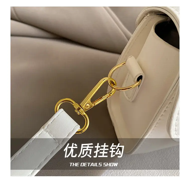 Black PU Shoulder Crossbody Bag with Hardware — feature 5
