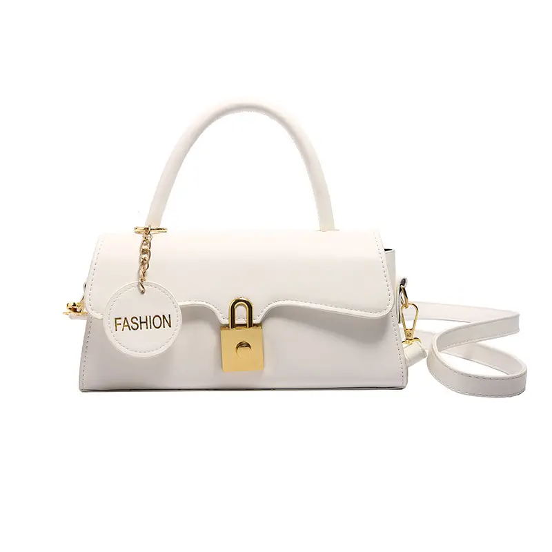 Black PU Shoulder Crossbody Bag with Hardware - Image 2