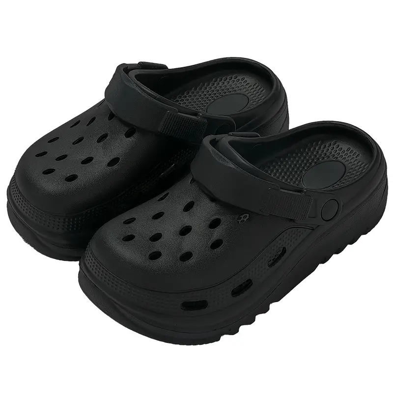 Women Black Croc Sandals Summer 2024