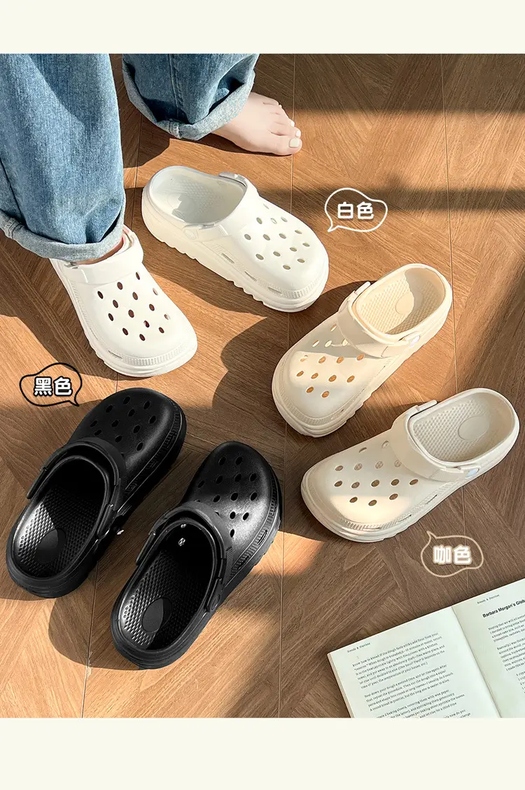 Women Black Croc Sandals Summer 2024 — feature 4