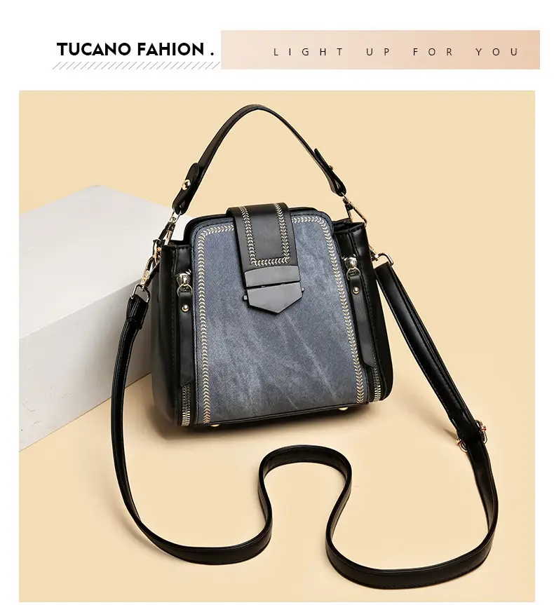 Women's Grey Suede Shoulder Crossbody Bag with Adjustable Strap — feature 11