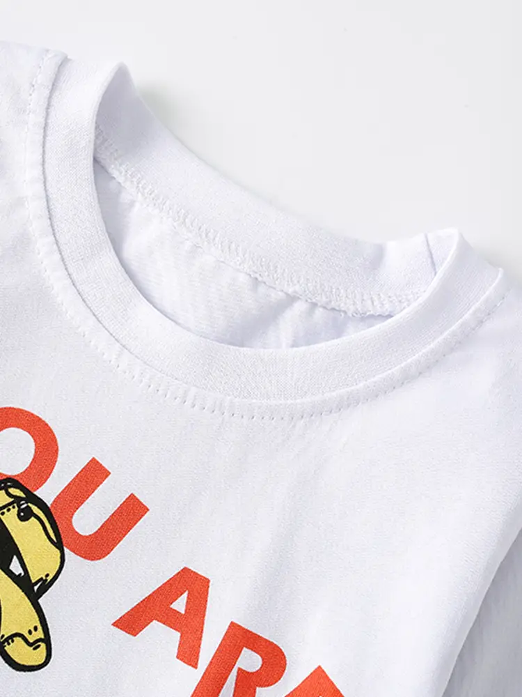 Malwee Boys T-Shirt White Long Sleeve Graphic Print