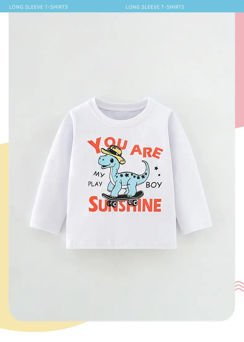 Malwee Boys T-Shirt White Long Sleeve Graphic Print — feature 2