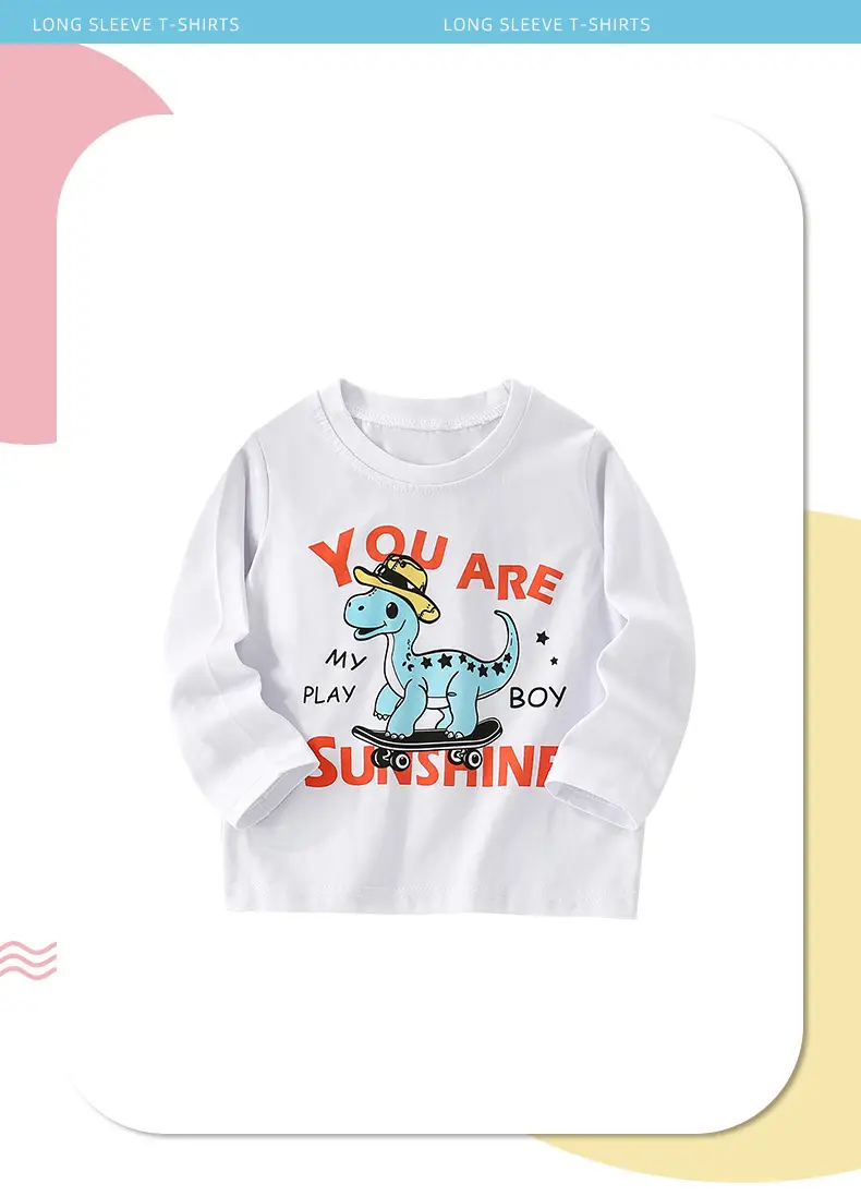 Malwee Boys T-Shirt White Long Sleeve Graphic Print — feature 9