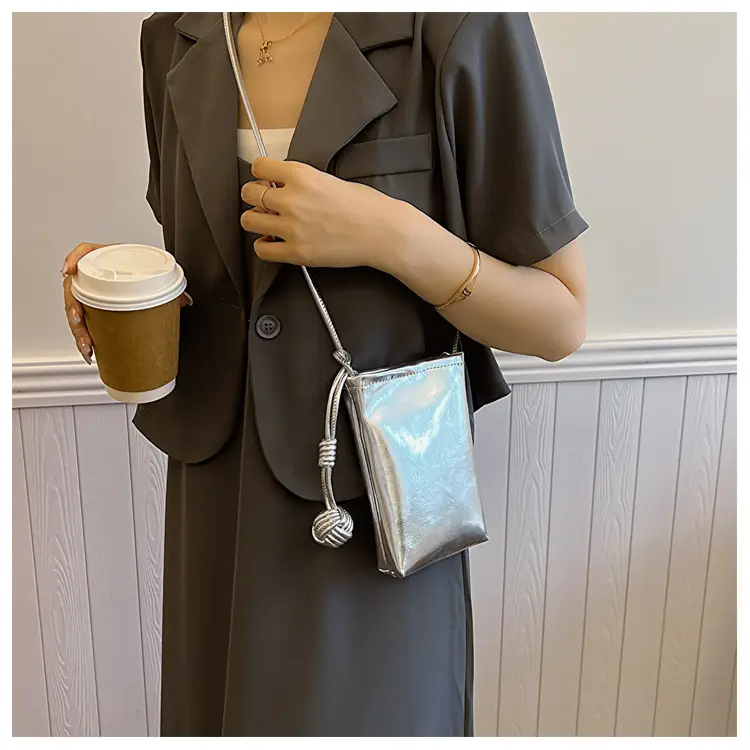 Silver Holographic Crossbody Phone Bag for Women — feature 11