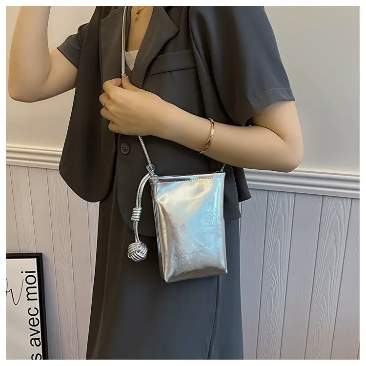 Silver Holographic Crossbody Phone Bag for Women — feature 12