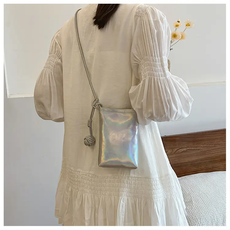 Silver Holographic Crossbody Phone Bag for Women — feature 15